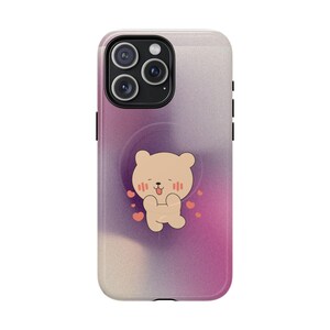 Bear Phone Case - Tough Magnetic Cases, Protective iPhone 15 Pro Cover, Rugged Wilderness Animal Print Accessories, Grizzly Wildlife Tech