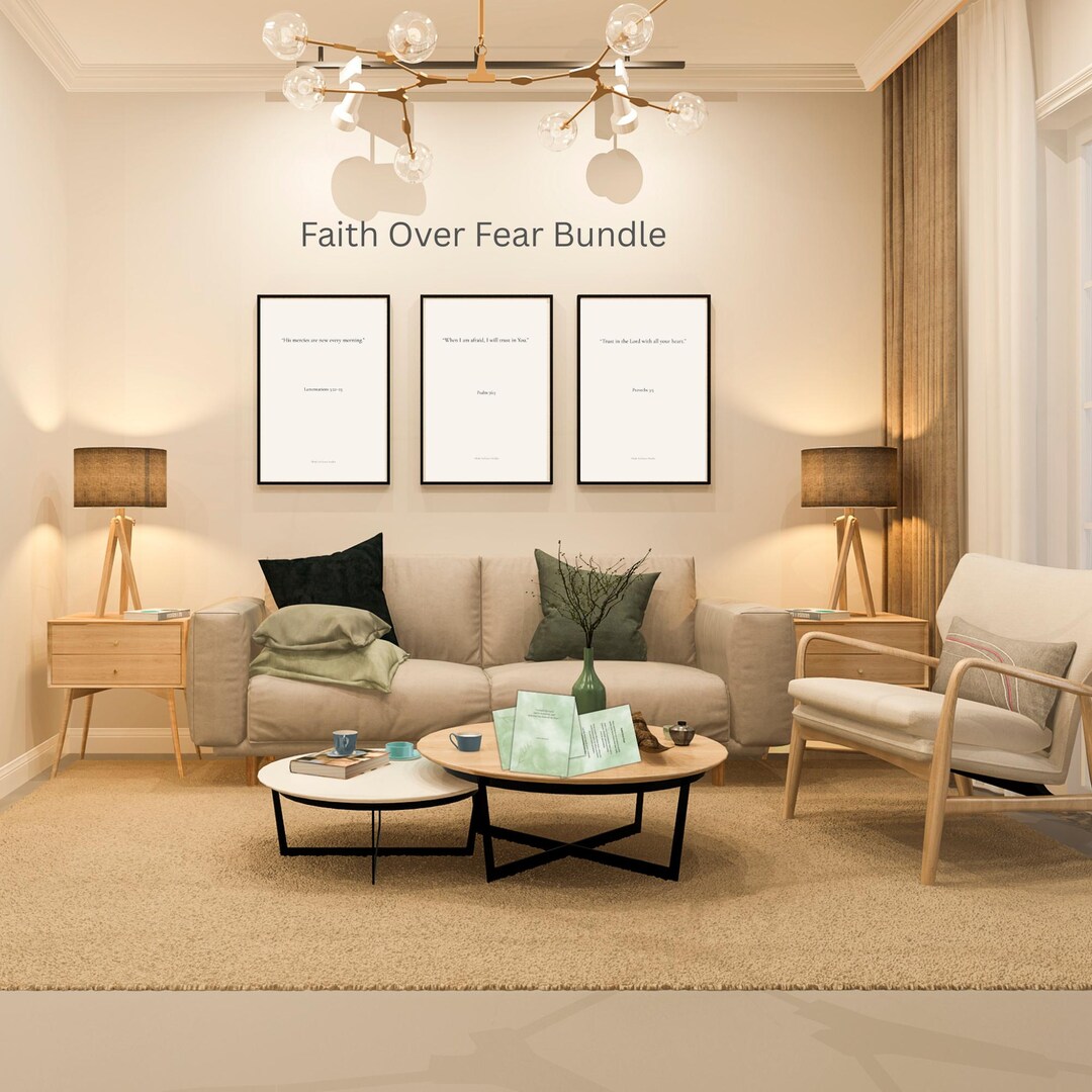 Faith Over Fear Bundle – A6 Scripture Card Deck + 6 Wall Art Prints ...