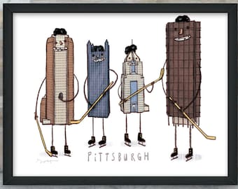 Pittsburgh Hockey giclée fine art print
