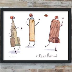 Cleveland Football digital art Print