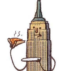 NYC Empire State Pizza giclée fine art print image 3