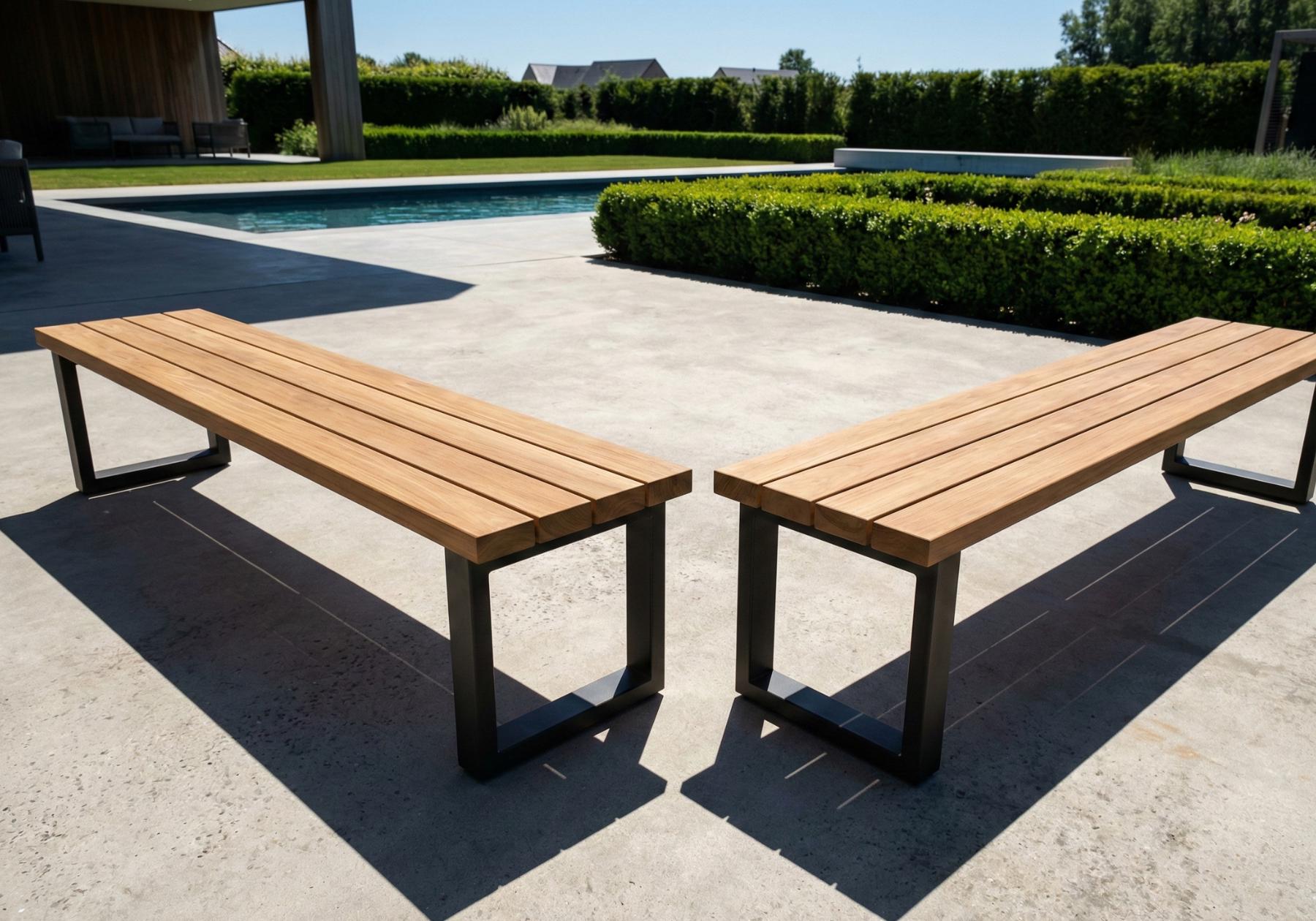 Modern Outdoor Bench Plans PDF | DIY Slat Garden Bench & Patio ...