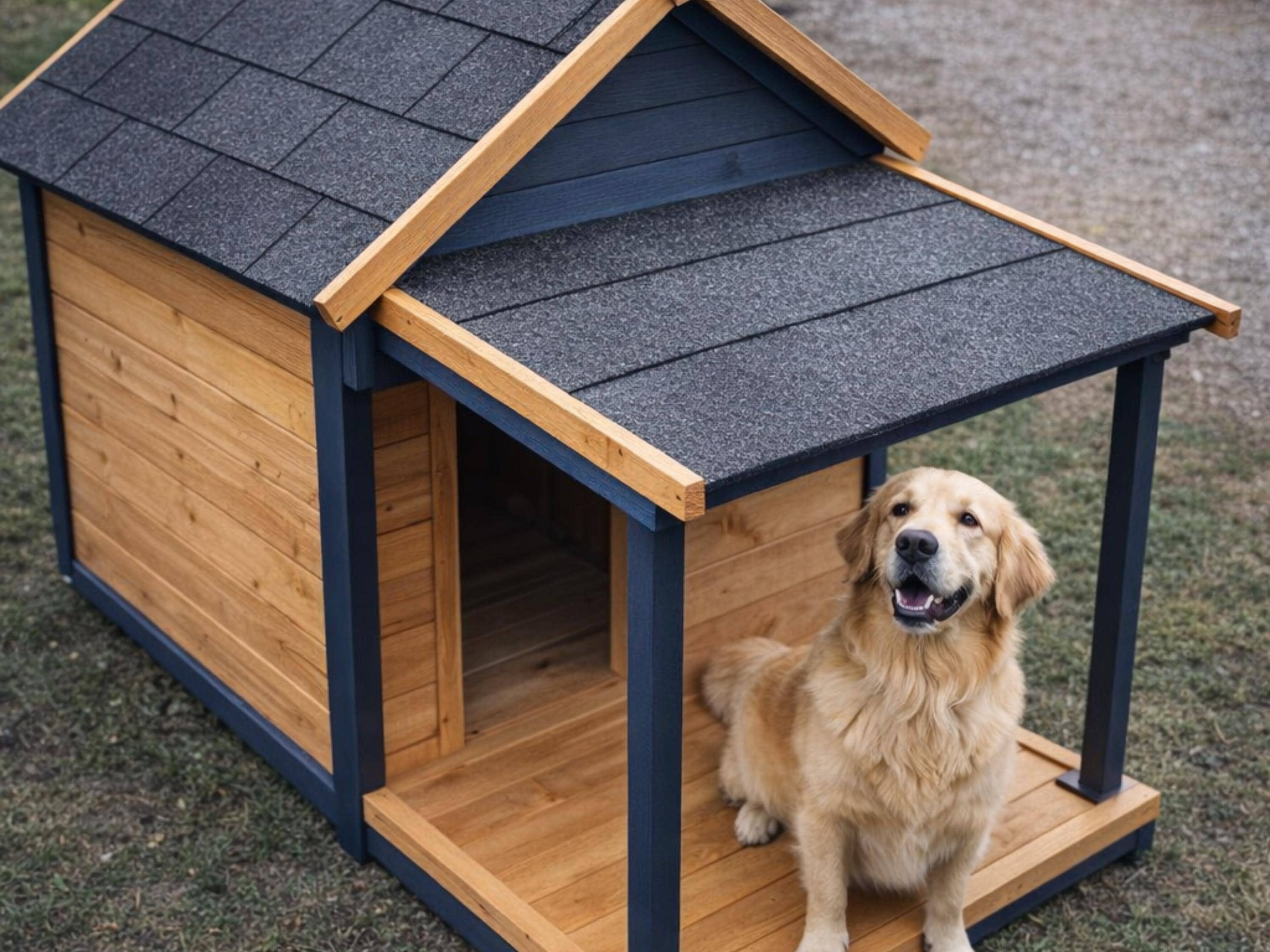犬小屋の設計図（PDF）｜DIY木製犬小屋｜屋外ペットシェルターの設計図