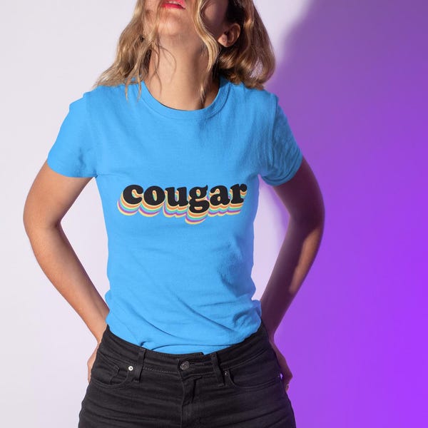 Cougar Shirt, lustiges Shirt, Geschenk für Sie, Geburtstagsgeschenk, Weihnachtsgeschenk, weißer Elefant Geschenk, Knebelgeschenk, Bachelorette Geschenk, Halloween