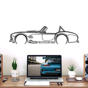 Cobra 1966 Detailed Metal Car Silhouette Wall Art, Metal Wall Art Decor, Gift For Car Lovers, Car Guy Gifts, Car Gift For Him