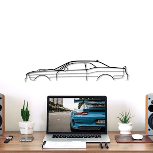 Car Silhouette Wall Art, Metal Wall Art Decor, Gift For Car Lovers, Car Gift For Him, Car Guy Gifts, Birthday Gift, Christmas Gift