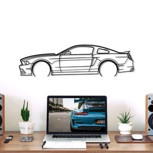 Mustang GT 2013 Detailed Metal Car Silhouette Wall Art, Metal Wall Art Decor, Gift For Car Lovers, Car Guy Gifts, Car Gift For Him