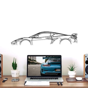 Corvette C8 Z06 Metal Car Silhouette Wall Art, Metal Wall Art Decor, Gift For Car Lovers, Car Guy Gifts, Car Gift For Him