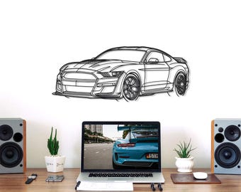370Z メタルカーシルエットウォールアート、メタルウォールアート装飾