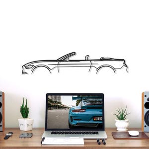 Mustang GT S550 Convertible  Metal Car Silhouette Wall Art, Metal Wall Art Decor, Gift For Car Lovers, Car Guy Gifts, Car Gift For Him