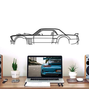 Mustang 1400HP Metal Car Silhouette Wall Art, Metal Wall Art Decor, Gift For Car Lovers, Car Guy Gifts, Car Gift For Him