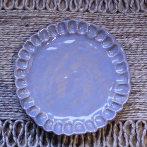 stoneware ceramic blue and grey plate
