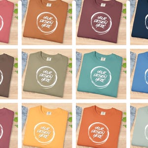 Comfort Colors 1717 Mockup Bundle: 60 Flat Lay T-Shirt Templates (Digital Download)