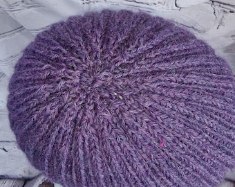 Czapka z pomponem Aran Cable Knit, ręcznie robiona na drutach wełniana czapka w kolorze melanżowym, damska zimowa czapka z pomponem, Scottish Toorie