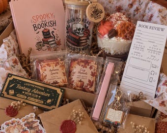 Box lecture automne – Coffret cadeau lectrice avec bougie artisanale fabriquée en France – Chapitre d'automne – Livraison offerte