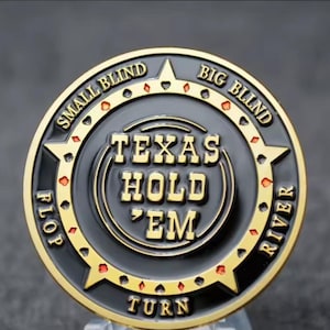 Texas Hold’em Poker Card Guard – Metal Poker Chip Protector | Texas Holdem Dealer Button | Casino Gift for Poker Players