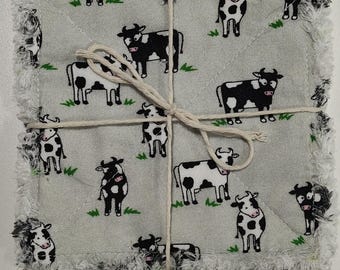 Cows drink coasters