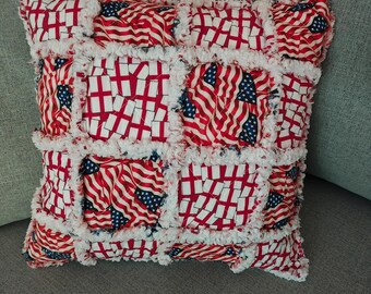 USA/UK flag rag pillow