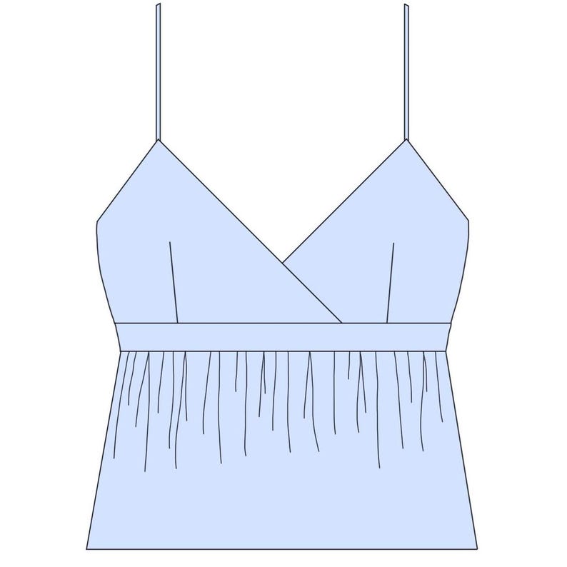 Eva Babydoll-topp PDF digitalt sömnadsmönster | Storlekar XS-4XL | Söt sommartopp för dam och flickor | Direkt nedladdning bild 5
