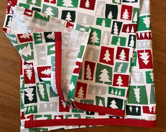 Festive Christmas Trees Kitchen Towel Tea Towel Dishcloth
