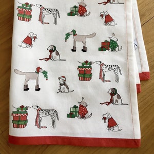 Holiday Dogs Kitchen Towel Tea Towel Dishcloth Dogwood Street