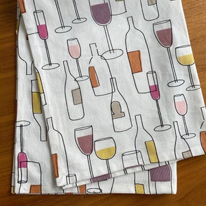 Wine Bar Tea Towel - Kitchen Towel - Dishcloth