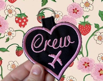 Crew - (Heart shaped bag tag)