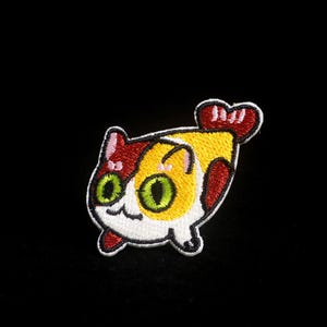 Mermaid Kitty opstrijkpatch, kattenappliqué voor jeansjack