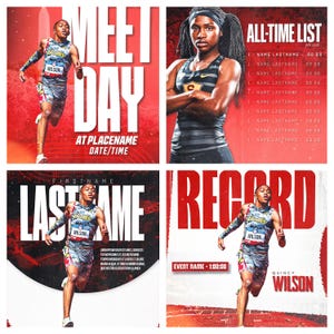 Paquete de plantillas de diseño gráfico deportivo para PSD/Photoshop