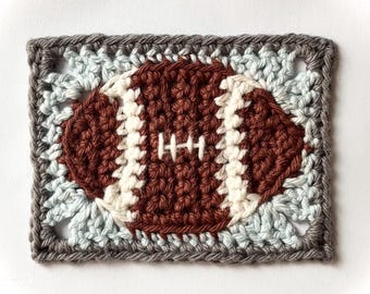 Solid Football Granny Rectangle Crochet Pattern
