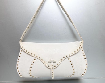 Vintage White Celine Poulbit bag