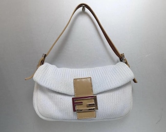 Fendi knit baguette bag