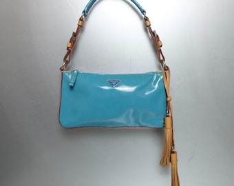 Prada turquoise blue shoulder bag
