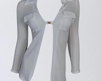 Rare Archival Vintage Tom Ford for Gucci S/S 1998 Mesh Buckle Top