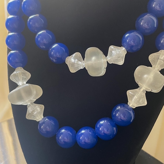 Vintage Pauline Rader Cobalt & Frosted Lucite Sta… - image 8