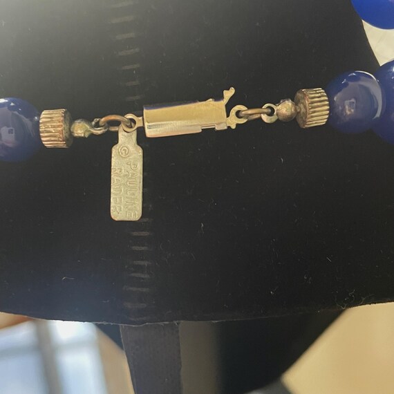 Vintage Pauline Rader Cobalt & Frosted Lucite Sta… - image 9