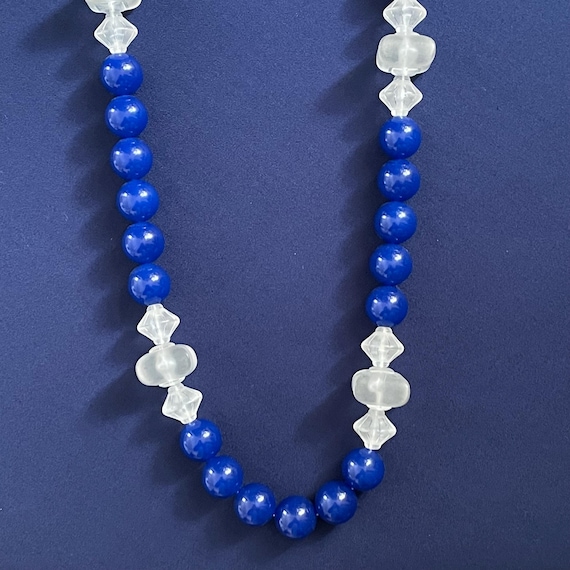 Vintage Pauline Rader Cobalt & Frosted Lucite Sta… - image 4