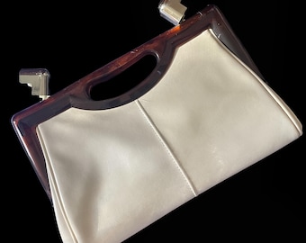 Vintage 1980s Architectural Clutch Bag