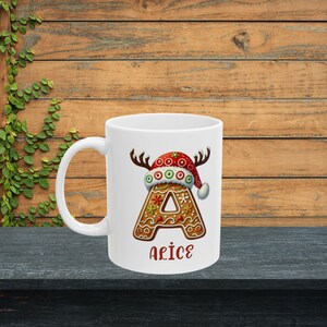 Cute Holiday Gift Mug, Gingerbread Man, Snowman & Winter Scene Ceramic Cup for Christmas Joy  Cozy Coffee Moments