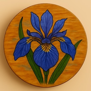 Flowers of Canada Custom Wood Coasters, a Dash of Colour, Sealed with Resin