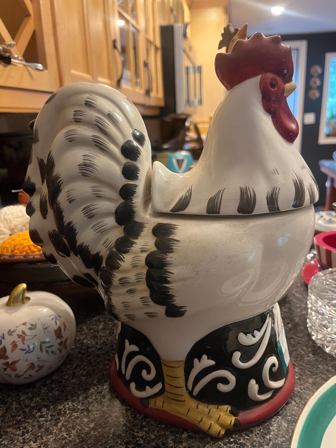Vintage Chicken Cookie Jarnull