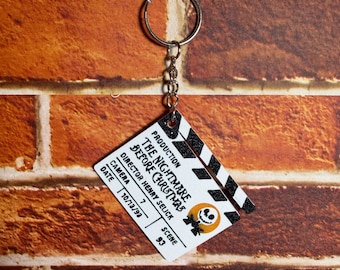 Nightmare Before Christmas Movie Slate Keychain