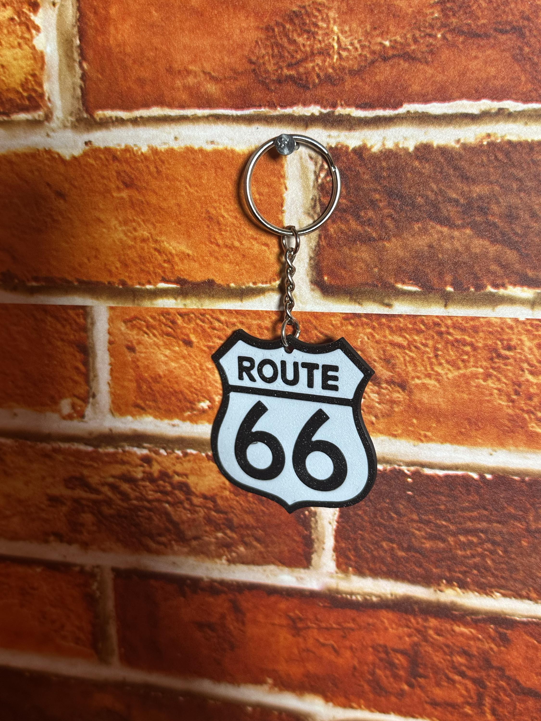 Route Sign Keychain Route 66 Classic Keychain - Etsy