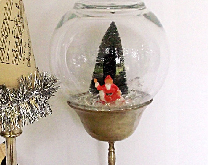 Vintage Christmas Snow Globe Etsy