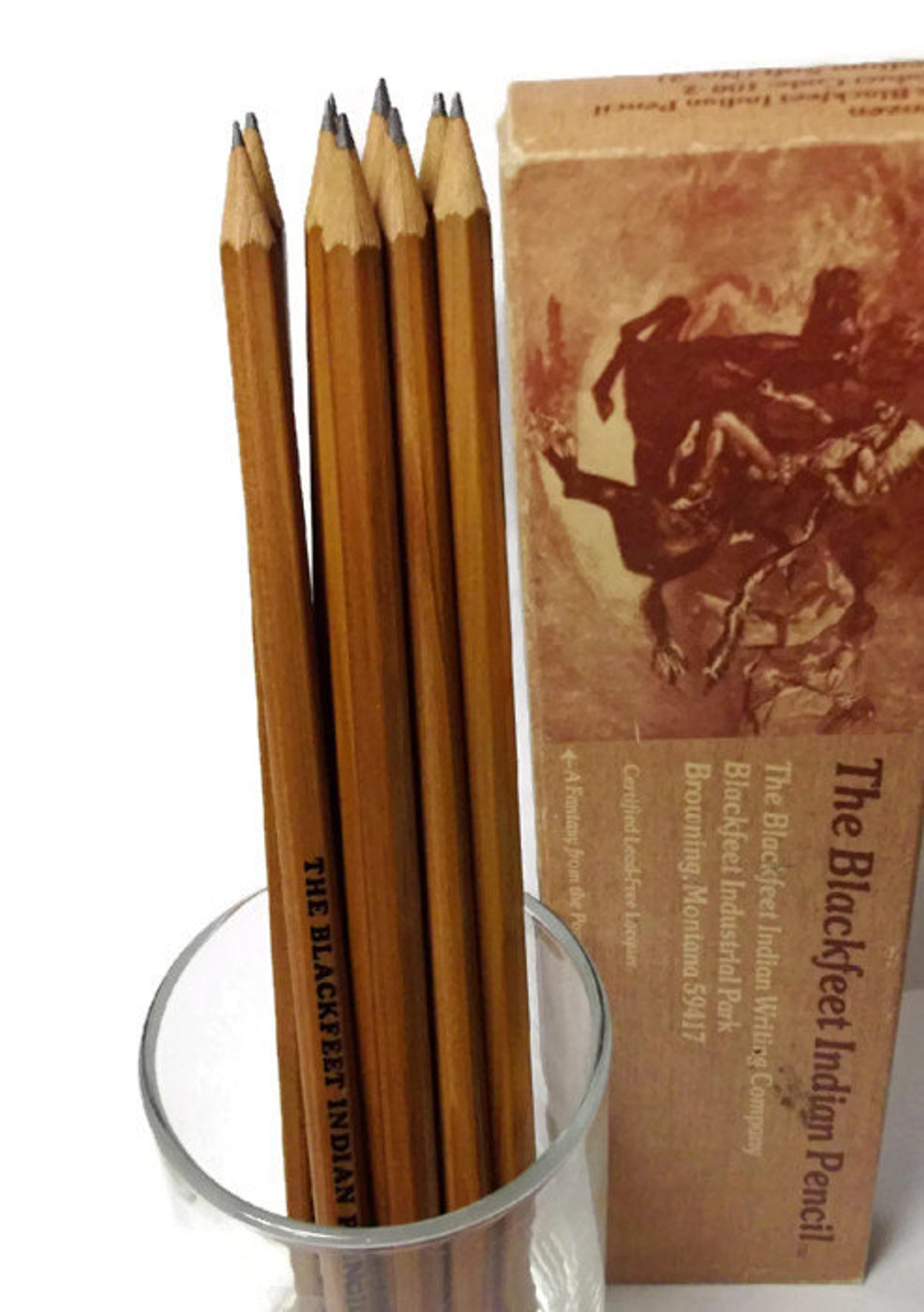 Vintage Pencils Blackfeet Indian Pencil Etsy