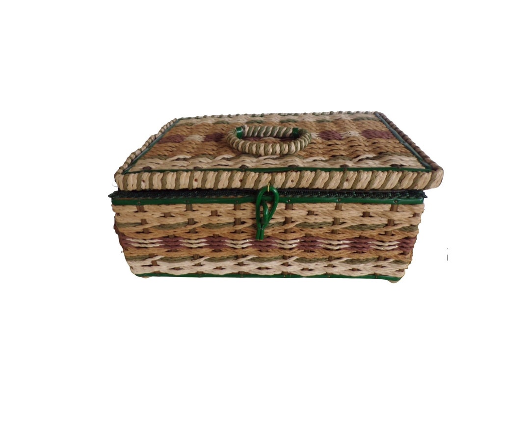 Vintage Sewing Basket With Contents Etsy