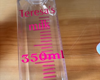 personalised milk bottle