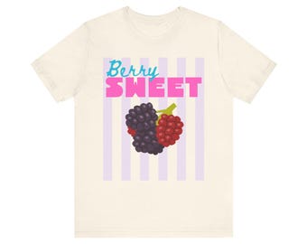 Berry Sweet Shirt Comfort Colors Tee, Summer Fruit Tshirt, Retro Graphic Tee Graphic Tee Summer T-Shirt, Unisex Jersey Short Sleeve Tee