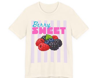 Berry Sweet Shirt Comfort Colors Tee, Summer Fruit Tshirt, Retro Graphic Tee Graphic Tee Summer T-Shirt, Unisex Jersey Short Sleeve Tee