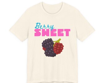 Berry Sweet Shirt Comfort Colors Tee, Summer Fruit Tshirt, Retro Graphic Tee Graphic Tee Summer T-Shirt, Unisex Jersey Short Sleeve Tee